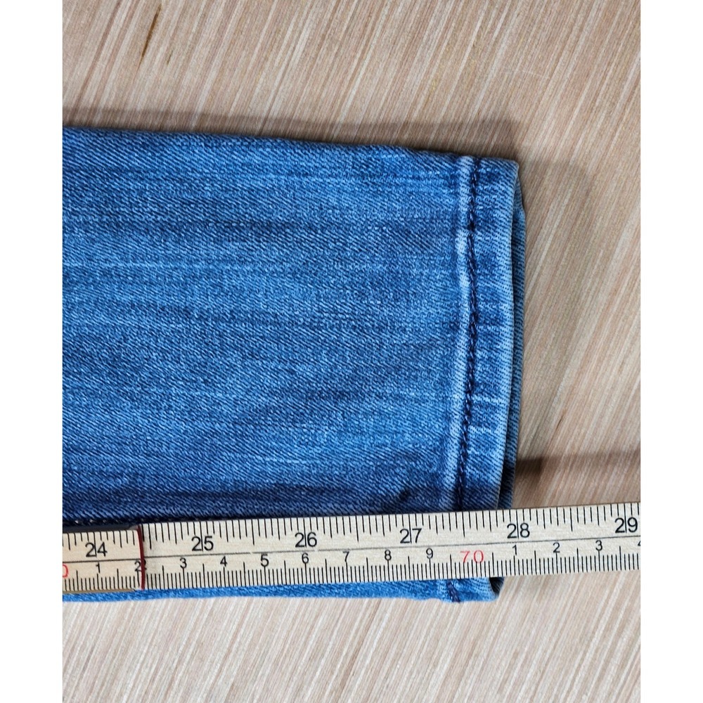 Hollister Mid-Rise Super Skinny Jeans Womens 3R Blue Distressed Denim Stretch - Picture 8 of 13